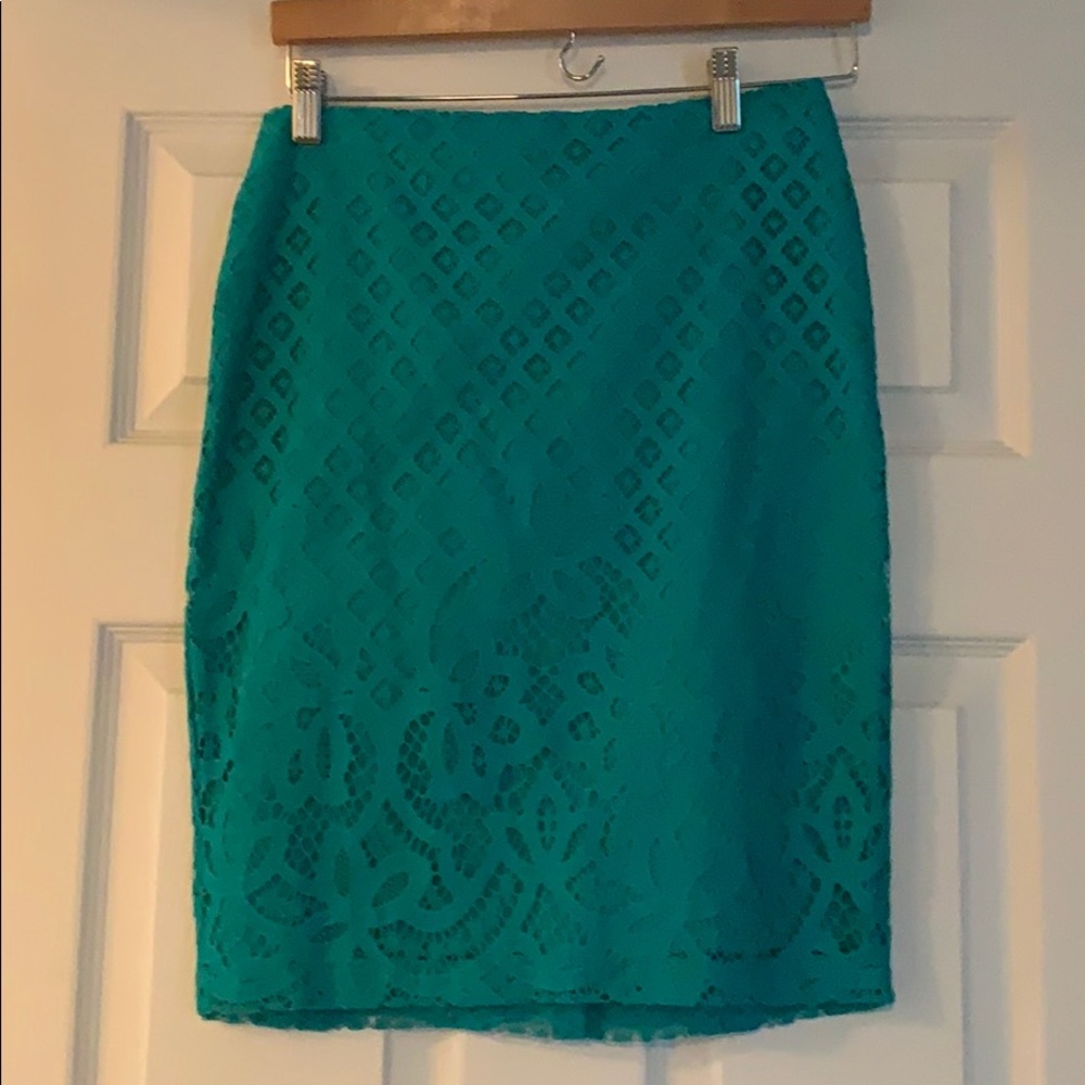 Teal pencil skirt